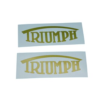 Triumph Schriftzug Logo  26mm x 76mm Aufkleber Sticker Gold