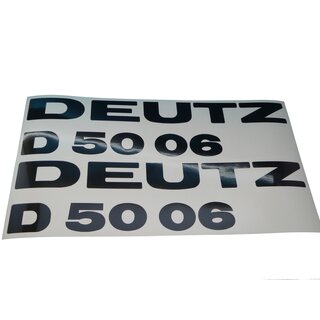 Deutz D 5006 Aufkleber Emblem Schriftzug Haubenaufkleber 330mm x 85mm Schwarz