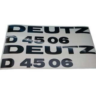Deutz D 4506 Aufkleber Emblem Schriftzug Haubenaufkleber 330mm x 85mm Schwarz